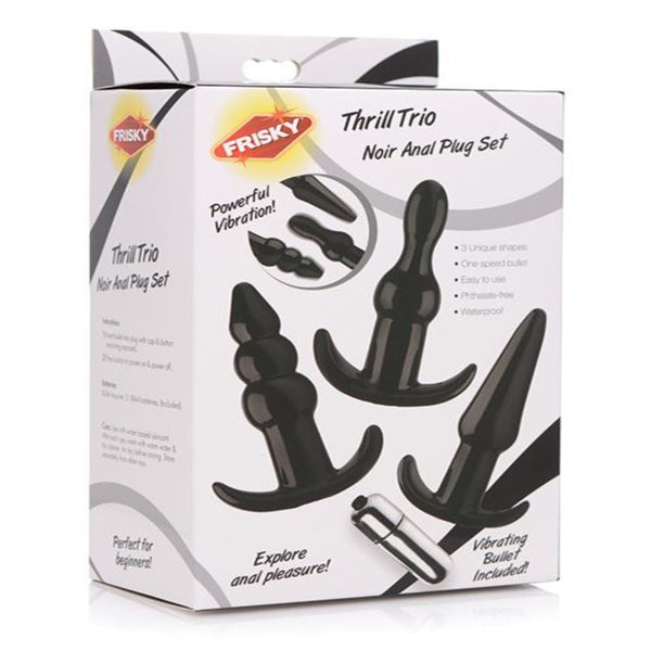 Frisky Thrill Trio Noir Anal Plug Set