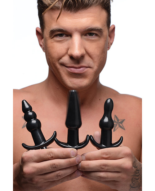 Frisky Thrill Trio Noir Anal Plug Set