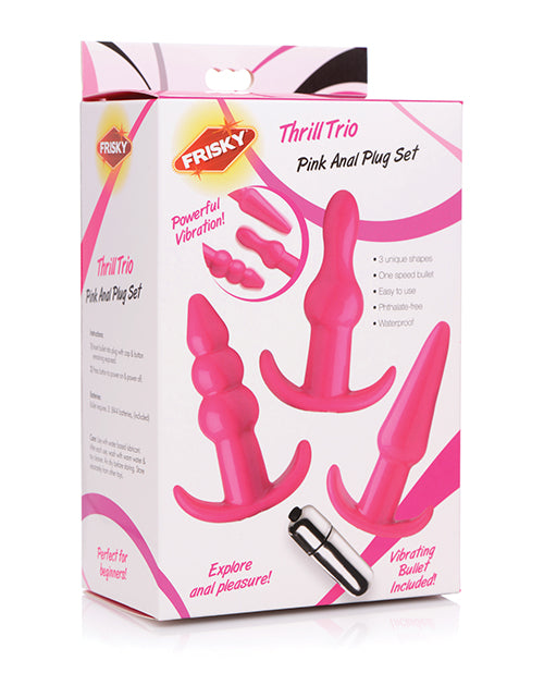 Frisky Thrill Trio Noir Anal Plug Set